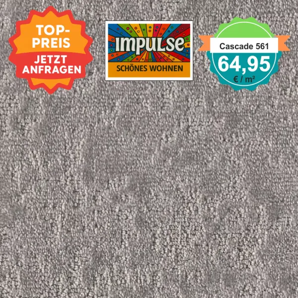 Nahaufnahme der Tip-Sheared-Oberfläche von Girloon Cascade 561 – Veloursstruktur